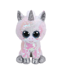 ty Beanie Boos Flippables Χνουδωτό Sequin Μονόκερος Άσπρος 15 Εκ
