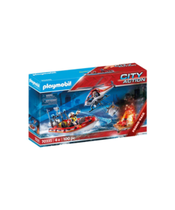 Playmobil City Life Πυροσβεστικό Σκάφος Και Ελικόπτερο 70335
