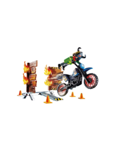 Alternative view of Playmobil Μηχανή Motocross Με Φλεγόμενο Τοίχο (70553)